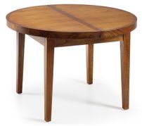 Table de repas ronde extensible en bois massif de Mindy Orka 120/170 cm