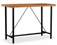 Table haute de bar bois massif et pieds métal noir Areen 150 cm