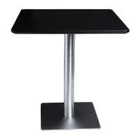 Table haute de bar carrée bois noir L70xP70xH75 cm Bary