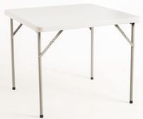 Table pliante carrée blanche Utika 87x87 cm