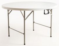 Table pliante ronde blanche Utika 120 cm