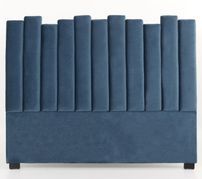 Tête de lit velours bleu Avenel 160 cm