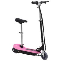 Trottinette électrique enfant avec siège rose 120W