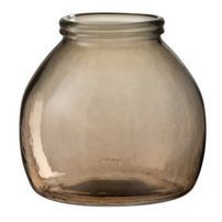 Vase boule verre marron clair Liray