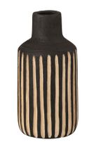 Vase en forme de bouteille noir Fakir D 17 cm