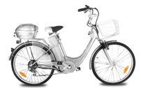 Vélo électrique homolgué route City Bike argent - 25 km/h