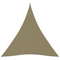 Voile de parasol Tissu Oxford triangulaire 4x5x5 m Beige