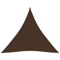 Voile de parasol Tissu Oxford triangulaire 5x5x5 m Marron