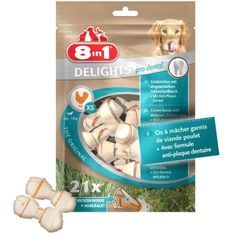 8in1 Dental Delights XS Value Bag 21pcs Os a mâcher pour chien
