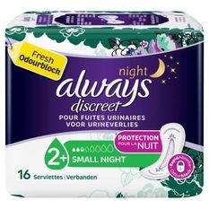 ALWAYS DISCREET Small Plus 16 serviettes hygiéniques