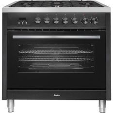 AMICA CWCMRC103CPB - Piano de cuisson - 5 foyers gaz - Four multifonction chaleur tournante - Catalyse - 107 L - L90 x H90cm -Noir