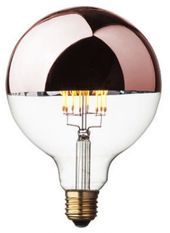 Ampoule rétro globe LED dimmable calotte cuivrée Agathe E27