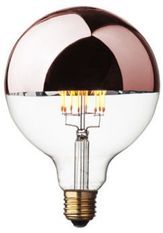 Ampoule rétro globe LED dimmable calotte cuivrée (E27)