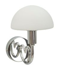 Applique murale Lovy argent cœur métal verre design élégant
