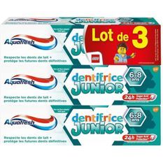 AQUAFRESH Dentifrice Junior - 3 tubes de 75 ml
