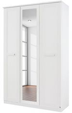 Armoire 3 portes Blanc avec Miroir Kurik