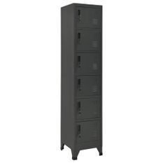 Armoire à casiers Anthracite 38x40x180 cm Acier