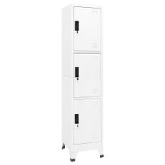 Armoire à casiers Blanc 38x45x180 cm Acier