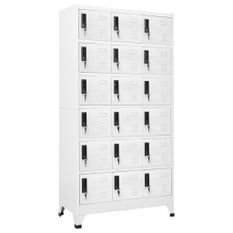 Armoire à casiers Blanc 90x40x180 cm Acier 2