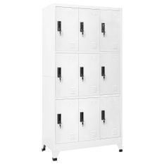 Armoire à casiers Blanc 90x45x180 cm Acier