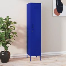 Armoire à casiers Bleu marine 35x46x180 cm Acier