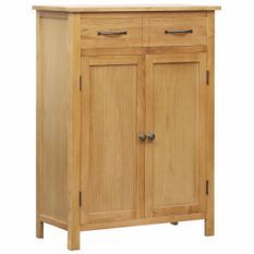 Armoire à chaussures 76x37x105 cm Bois de chêne solide 2