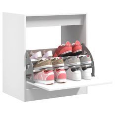 Armoire à chaussures blanc 60x42x69 cm bois d'ingénierie