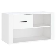 Armoire à chaussures Blanc 80x35x45 cm Bois d'ingénierie