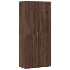 Armoire à chaussures chêne marron 80x39x178cm bois d'ingénierie