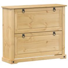 Armoire à chaussures Corona 99x32x85 cm bois de pin massif