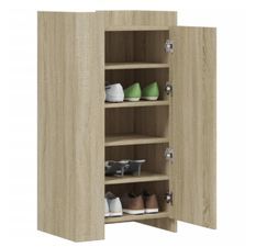 Armoire à chaussures en bois Lika L 52 x P 37.5 x H 100 cm - Compacte et moderne