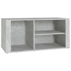 Armoire à chaussures Gris béton 100x35x45 cm Bois d'ingénierie