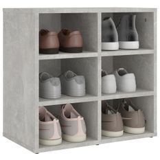 Armoire à chaussures Gris béton 52,5x30x50 cm