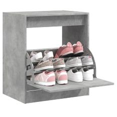 Armoire à chaussures gris béton 60x42x69 cm bois d'ingénierie