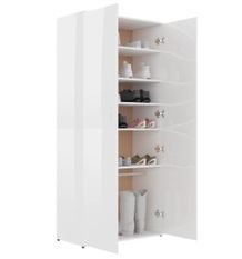 Armoire à chaussures multifonction avec petite penderie H 178 cm – Élégance et praticité