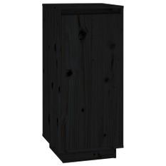 Armoire à chaussures Noir 35x35x80 cm Bois de pin massif