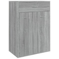 Armoire à chaussures Sonoma gris 60x35x84 cm Bois d'ingénierie