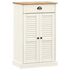 Armoire à chaussures VIGO blanc 60x35x96 cm bois massif de pin