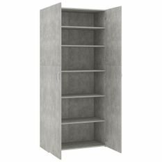 Armoire à étagères Gris béton 80 x 35,5 x 180 cm