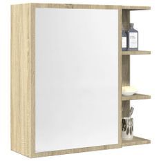 Armoire à miroir de bain Chêne sonoma 62,5x20,5x64 cm