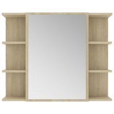 Armoire à miroir de bain Chêne sonoma 80x20,5x64 cm