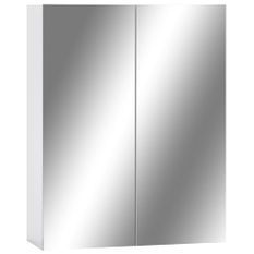Armoire à miroir de salle de bain Blanc 60x15x75 cm MDF
