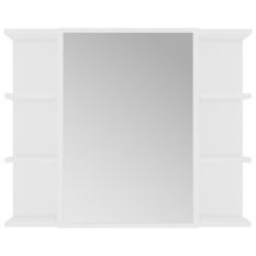 Armoire à miroir de salle de bain Blanc 80x20,5x64 cm
