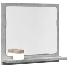 Armoire à miroir de salle de bain gris béton bois d'ingénierie