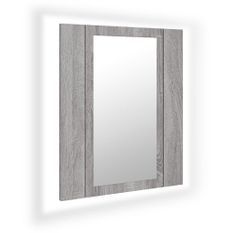 Armoire à miroir LED de salle de bain sonoma gris 40x12x45 cm