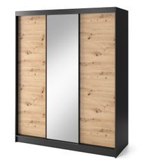 Armoire à portes coulissantes REVILA avec miroir – Élégance et fonctionnalité
