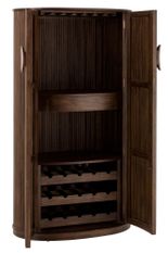 Armoire à vin bois de manguier brun foncé Zola L 90 cm