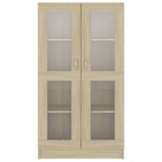 Armoire à vitrine Chêne sonoma 82,5x30,5x150 cm