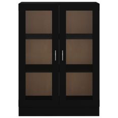 Armoire à vitrine Noir 82,5x30,5x115 cm