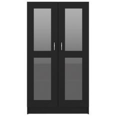 Armoire à vitrine Noir 82,5x30,5x150 cm